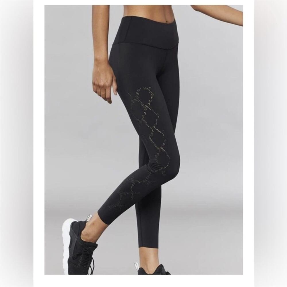 Varley Hughes Mid Rise Activewear Leggings Women's M Black Pilates Princess